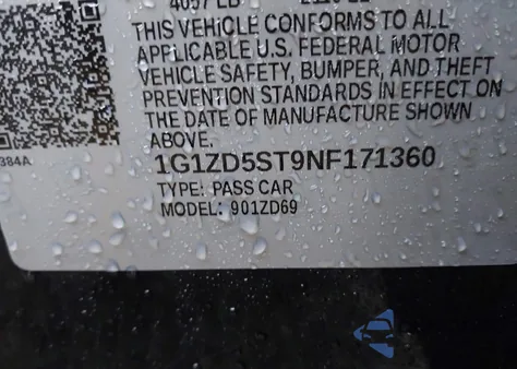 2022 Chevrolet Malibu Fwd Lt z USA, uszkodzony, nr VIN 1G1ZD5ST9NF171360